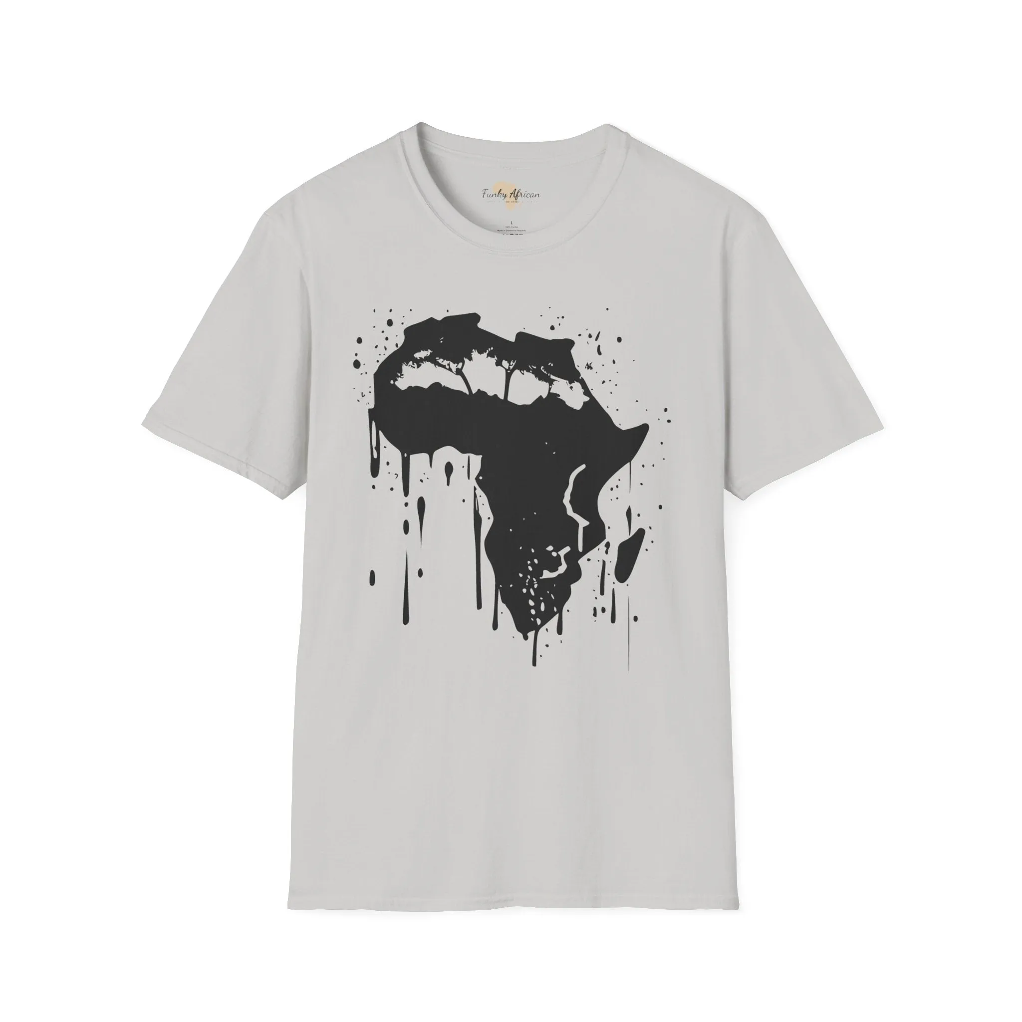 African map graffiti unisex softstyle tee