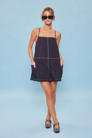 Almaris Open Back Overall Romper