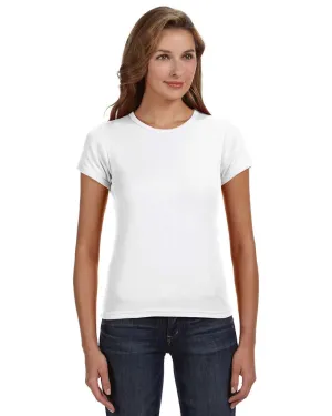 Anvil 1x1 Rib Scoop Neck T-Shirt | White