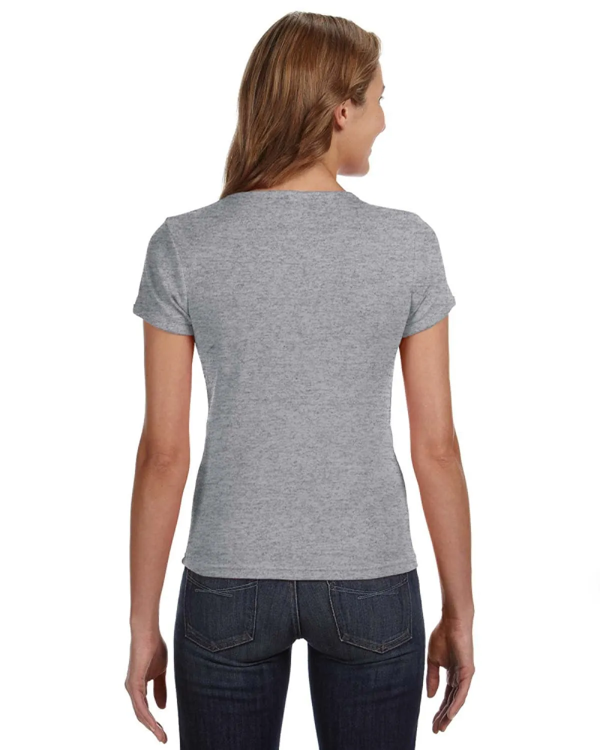 Anvil 1x1 Rib Scoop Neck T-Shirt