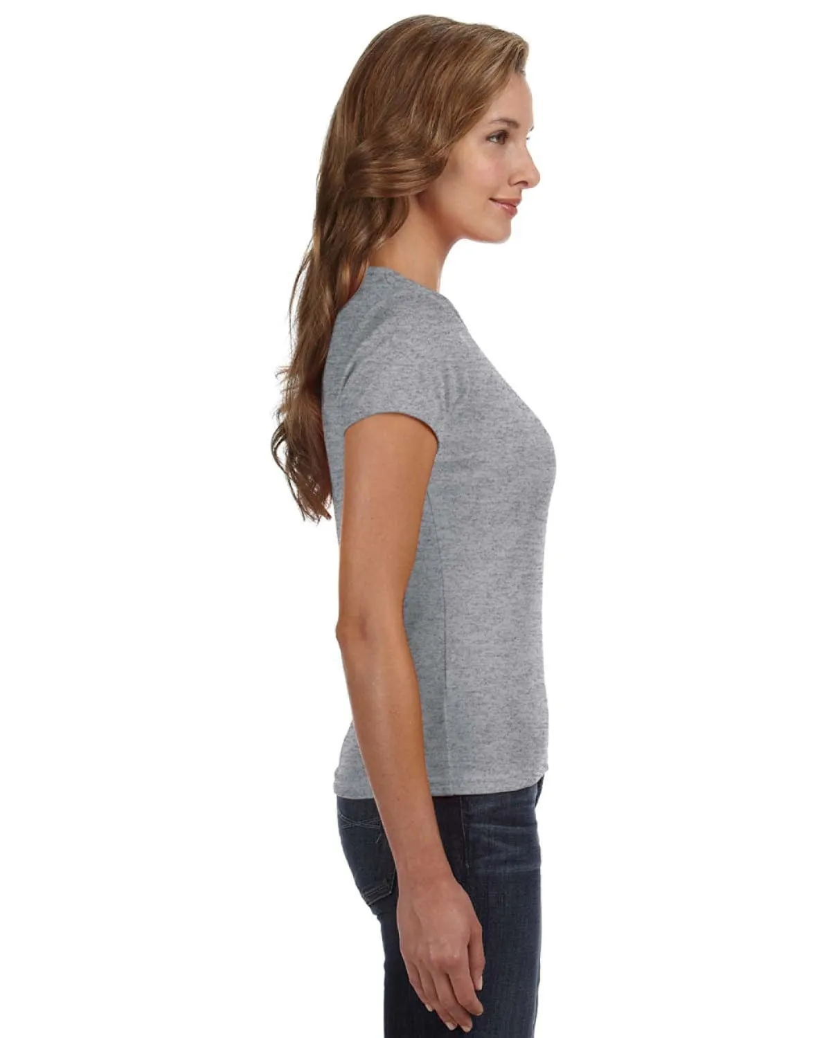 Anvil 1x1 Rib Scoop Neck T-Shirt