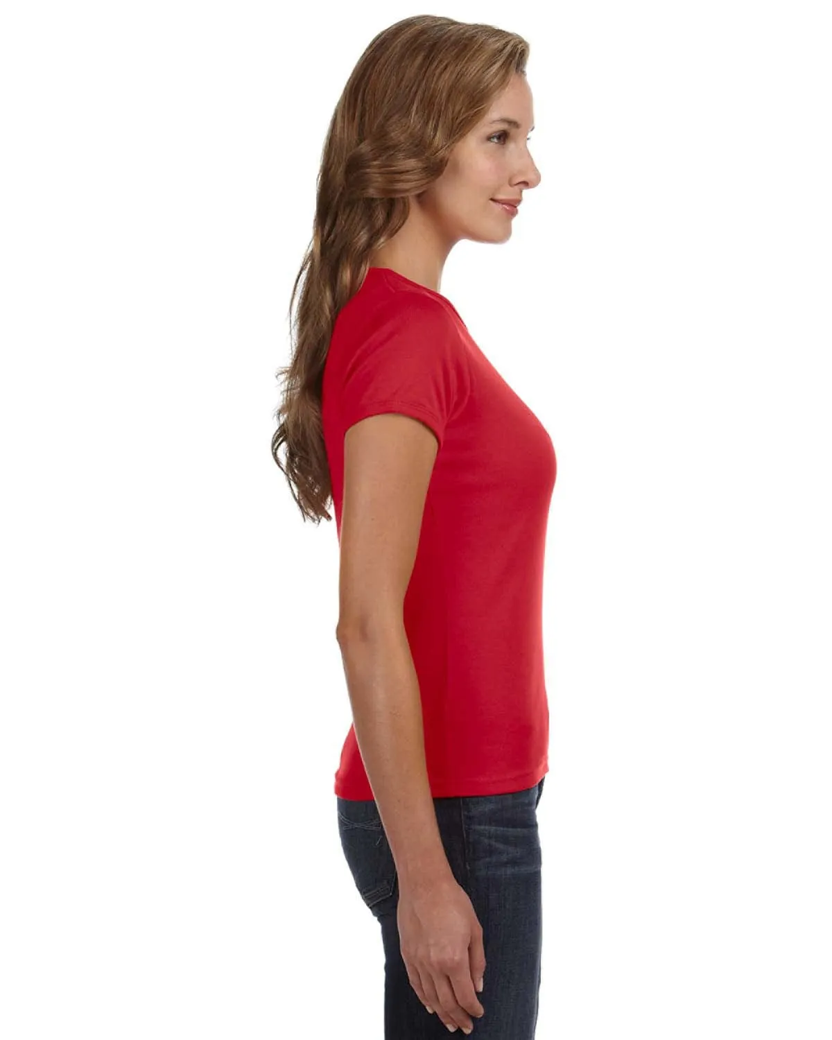 Anvil 1x1 Rib Scoop Neck T-Shirt