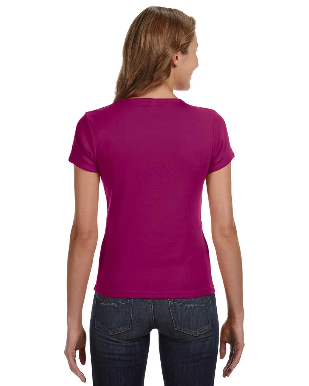 Anvil 1x1 Rib Scoop Neck T-Shirt