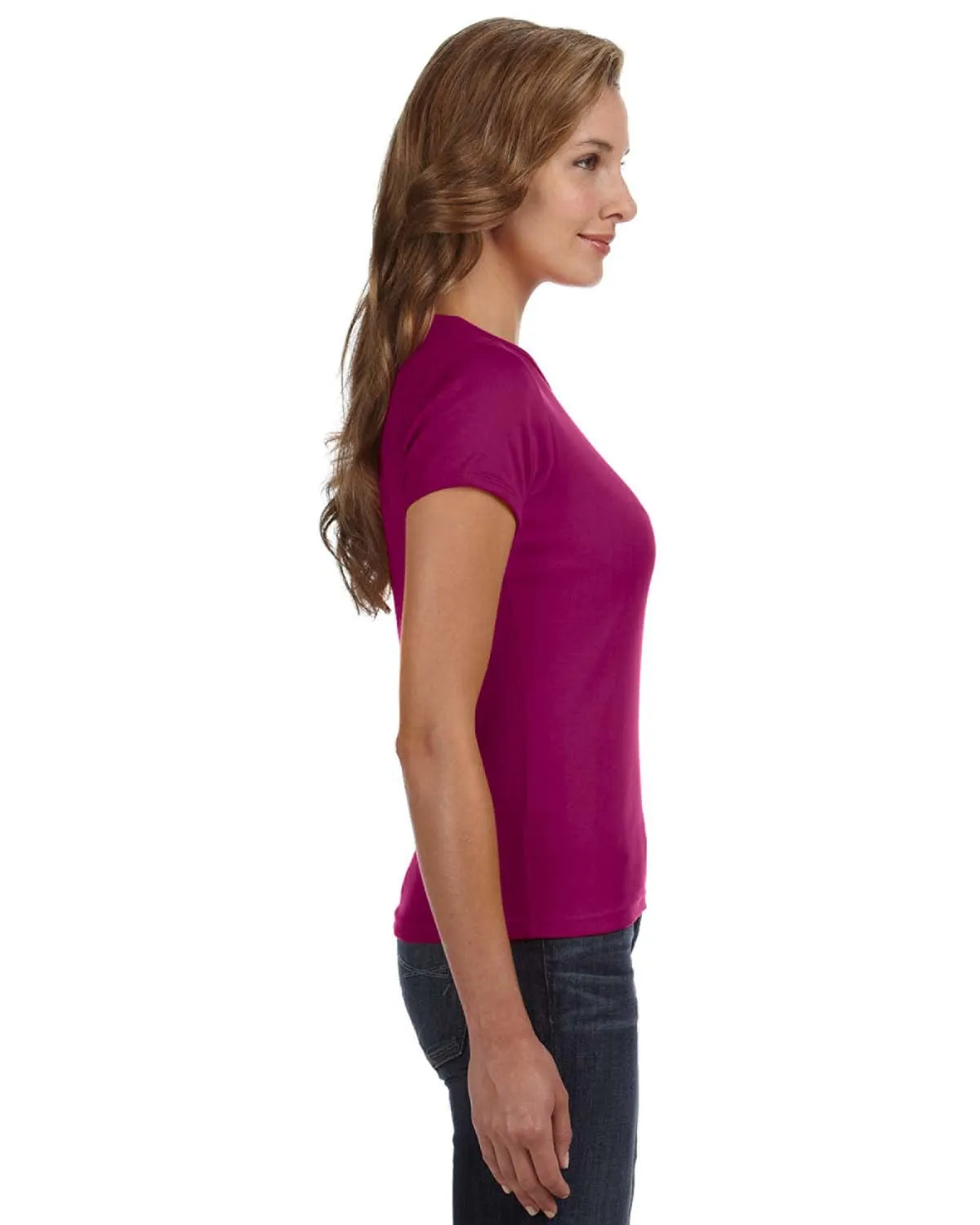 Anvil 1x1 Rib Scoop Neck T-Shirt
