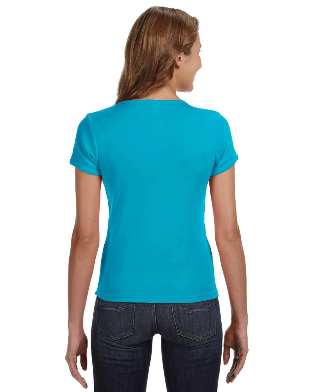 Anvil 1x1 Rib Scoop Neck T-Shirt