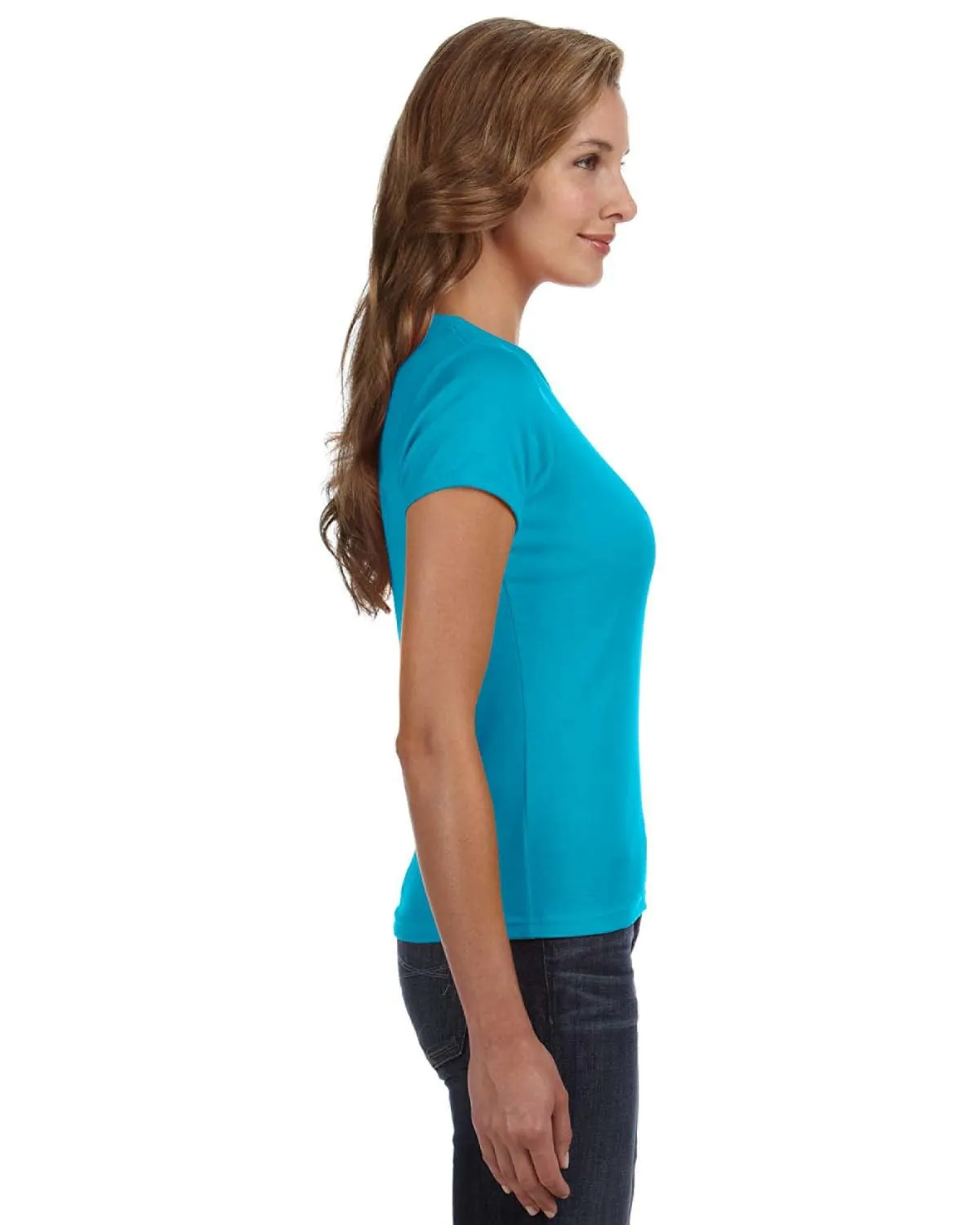Anvil 1x1 Rib Scoop Neck T-Shirt