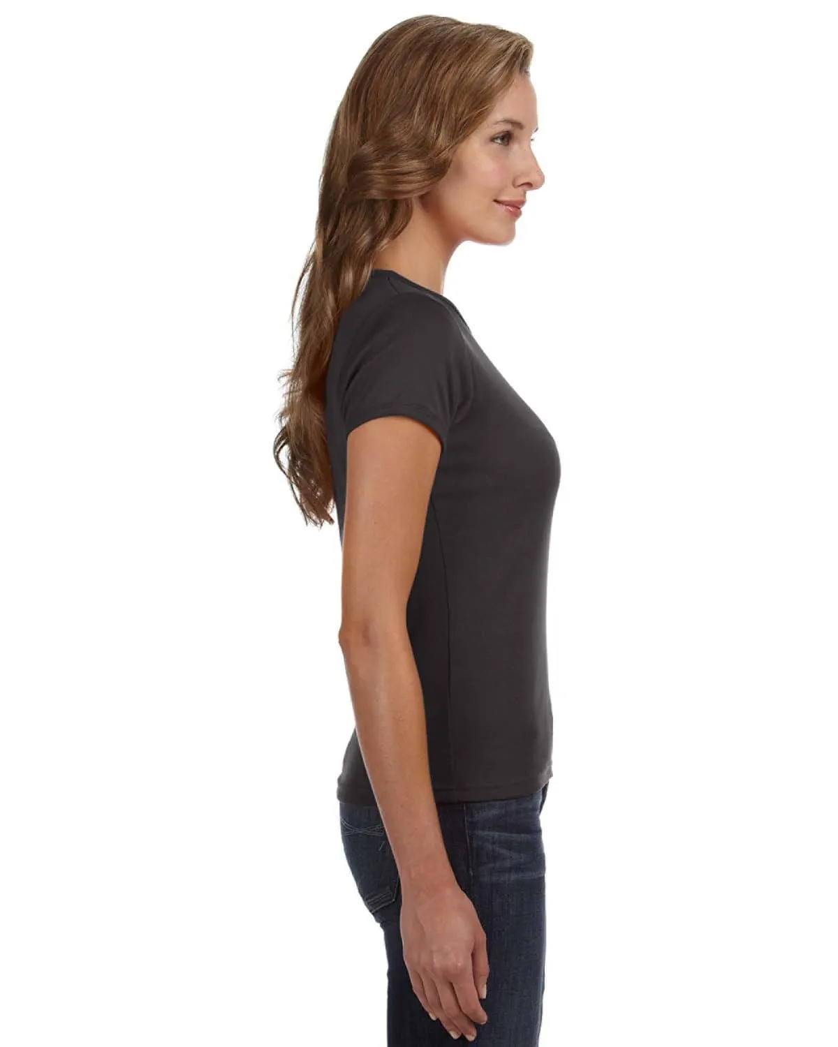 Anvil 1x1 Rib Scoop Neck T-Shirt