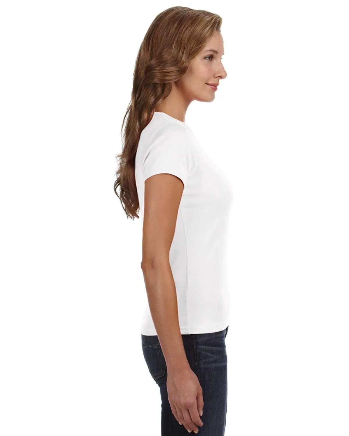 Anvil 1x1 Rib Scoop Neck T-Shirt