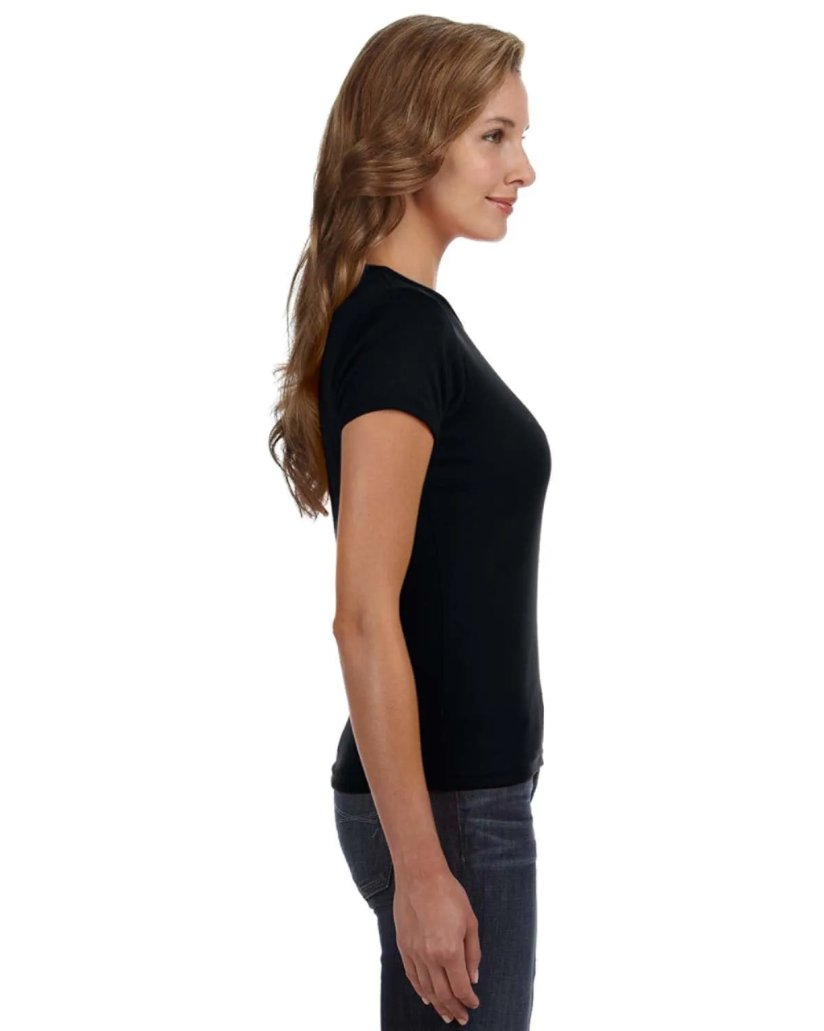 Anvil 1x1 Rib Scoop Neck T-Shirt