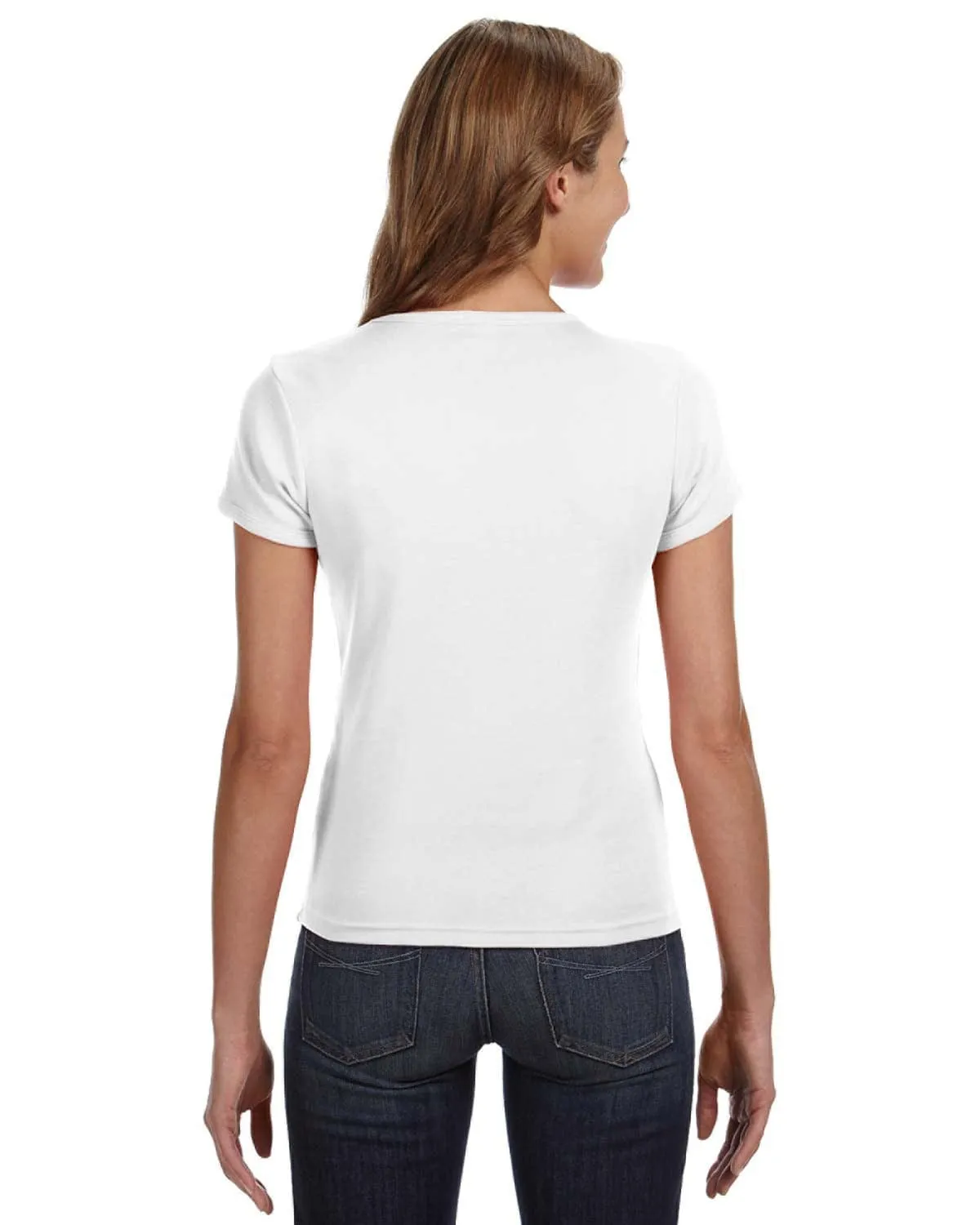 Anvil 1x1 Rib Scoop Neck T-Shirt