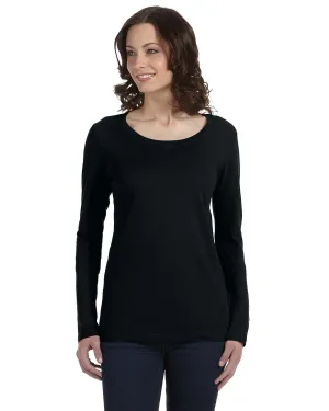 Anvil Ladies Sheer Long Sleeve Scoop Neck T-Shirt