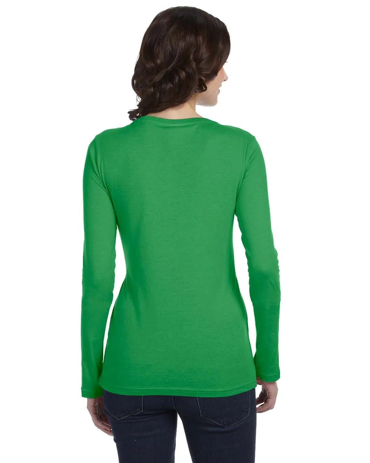 Anvil Ladies Sheer Long Sleeve Scoop Neck T-Shirt