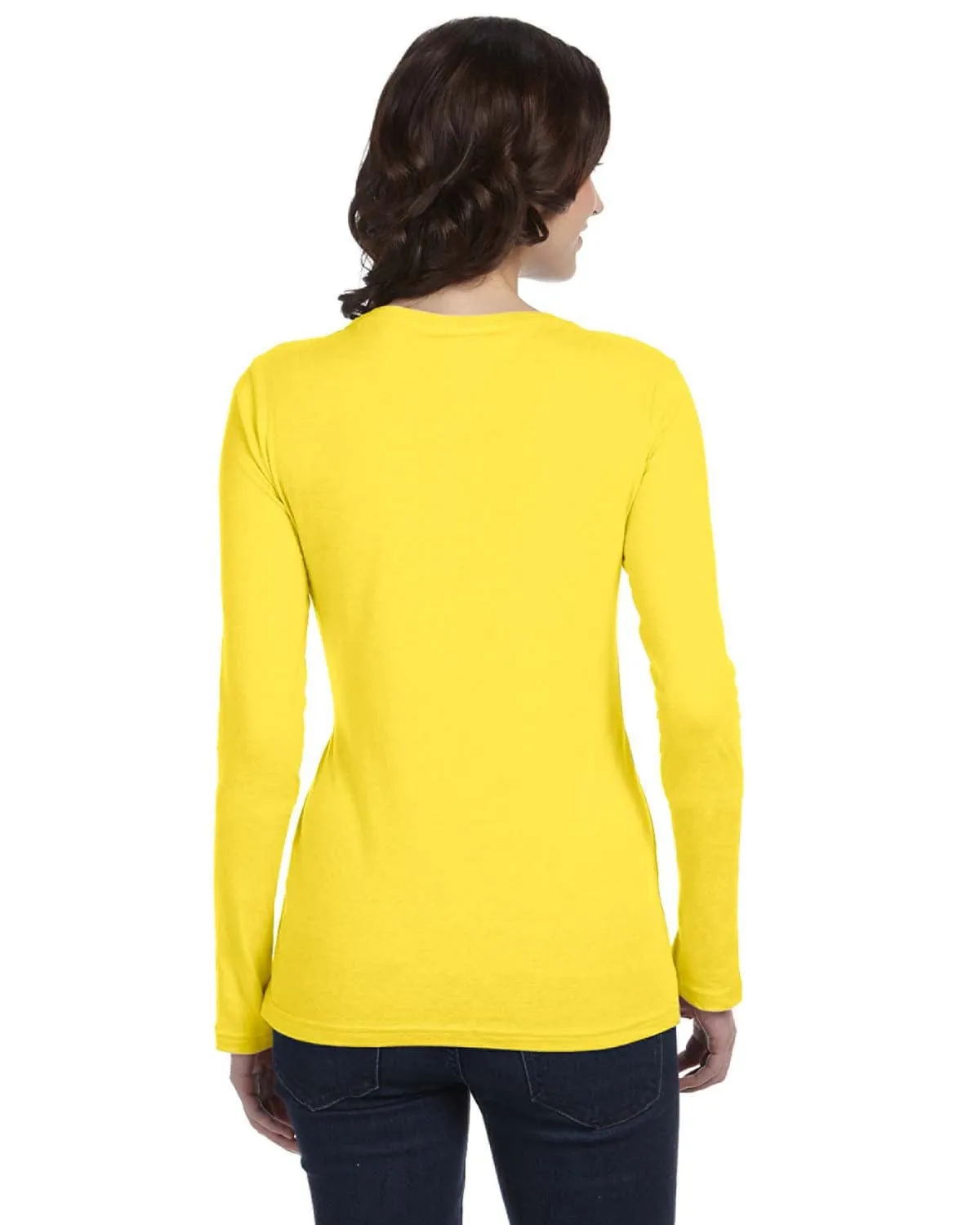 Anvil Ladies Sheer Long Sleeve Scoop Neck T-Shirt