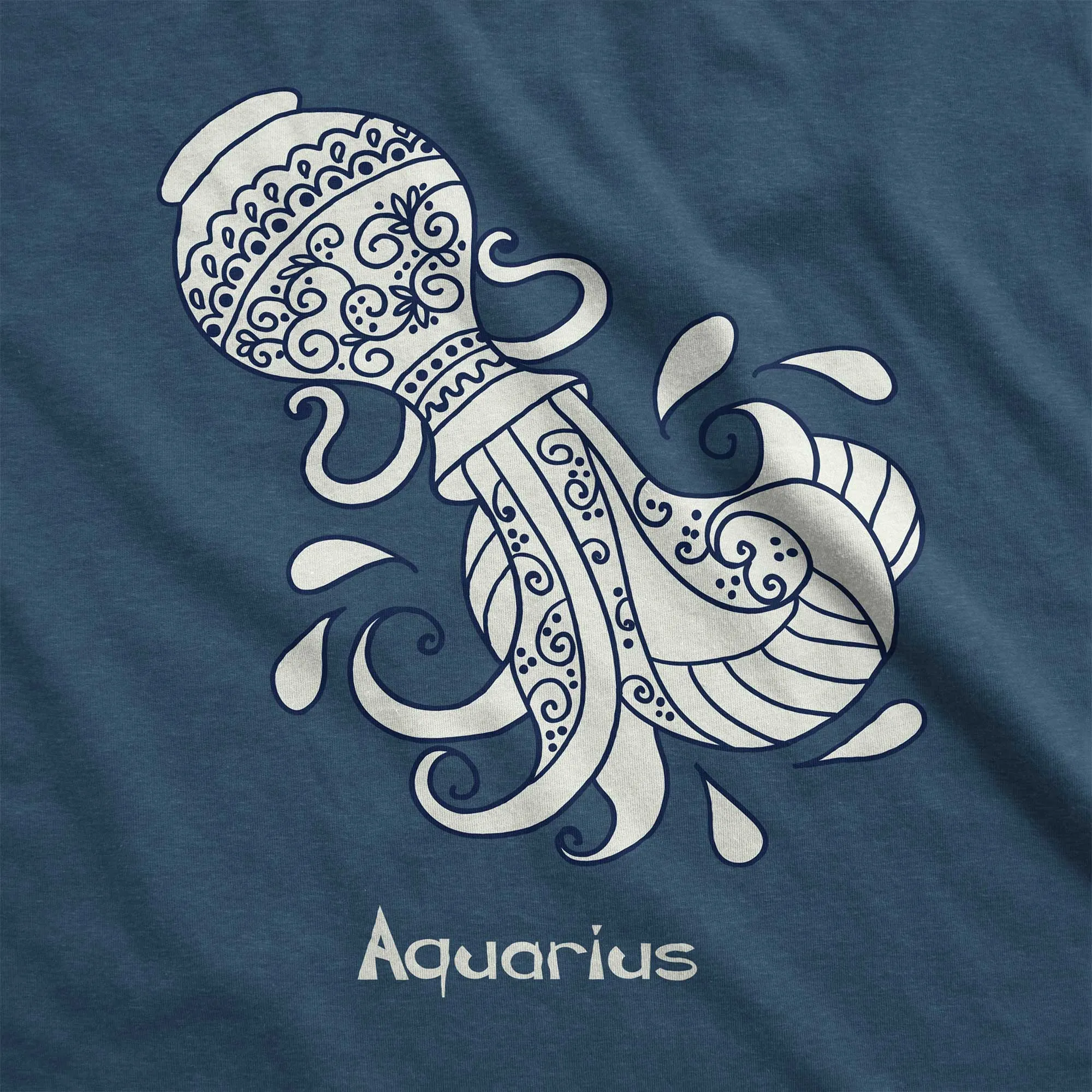 Aquarius Zodiac Symbol: The Water Bearer - Women’s Flex Scoop Neck Tee