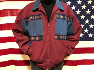 Aztec 90’s Vintage Mens Bomber Jacket by Express Rider Made in USA