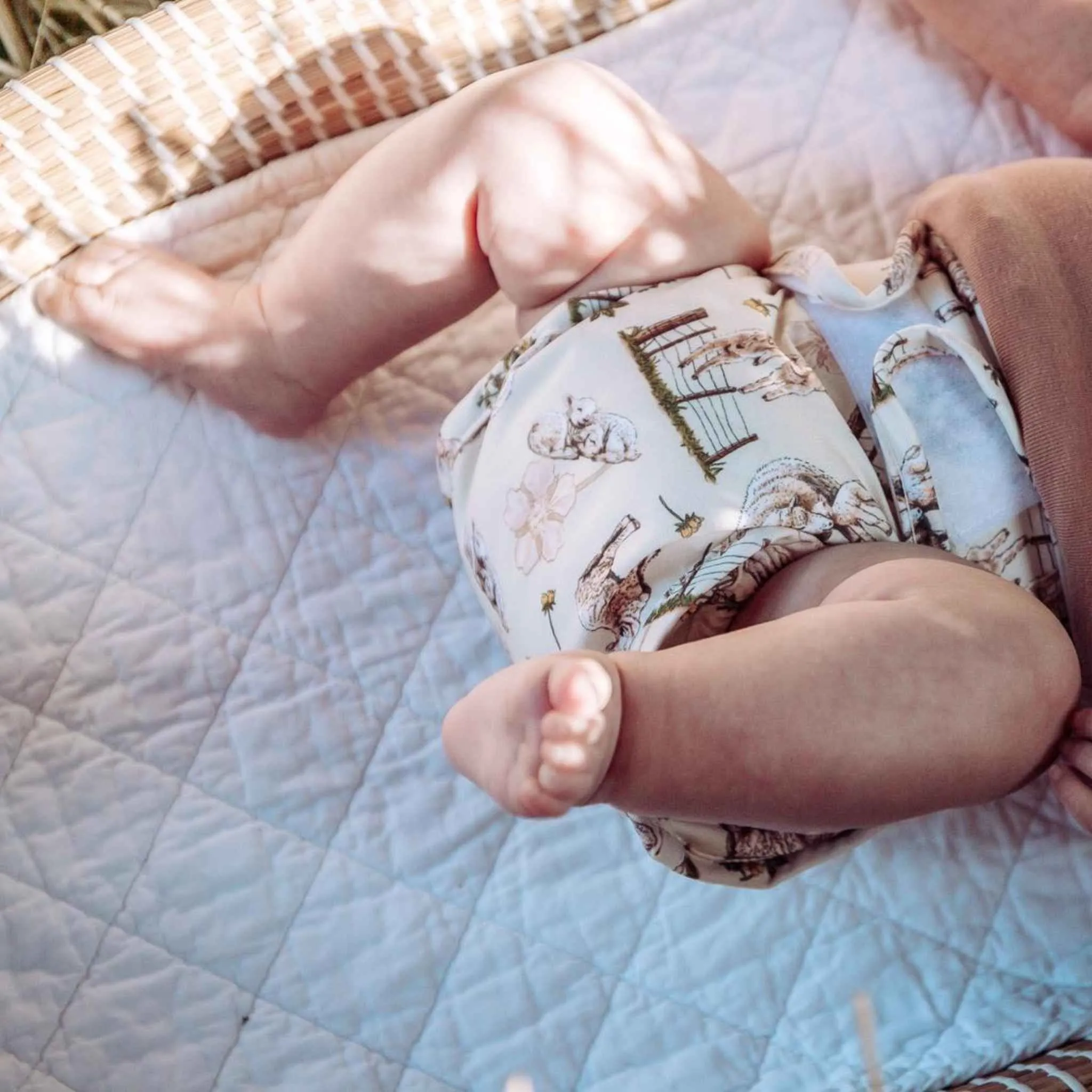 Bamboo Fitted Nappy and Wrap Trial Bundle