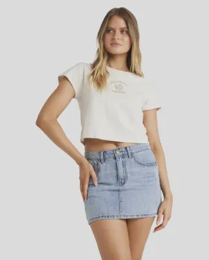 Billabong Riding The Wave Crop Tee SALT CRYSTAL