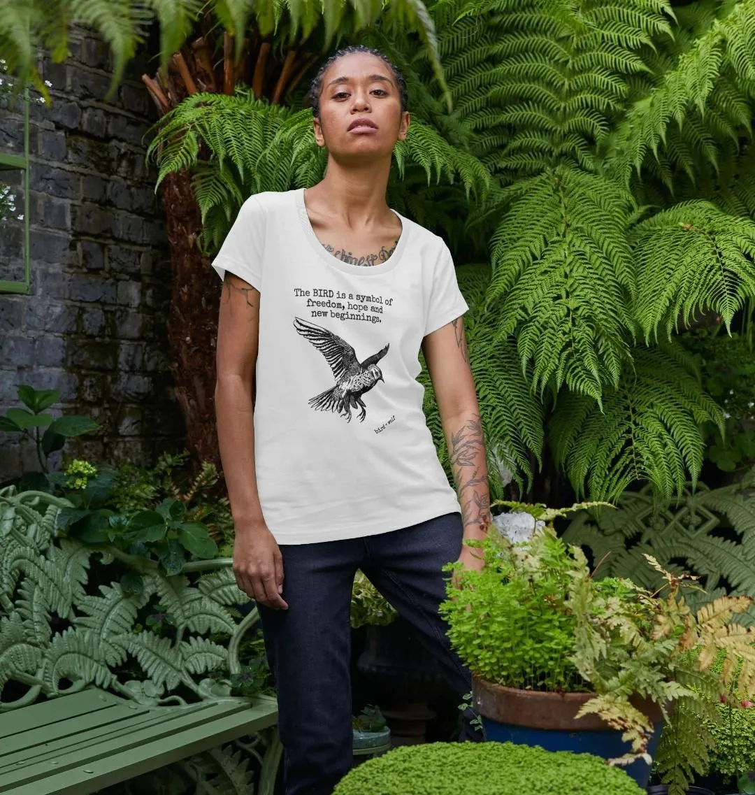 Bird Symbolism Scoop Neck Tee