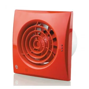 Blauberg CALM-RED-150-T Calm Low Noise Energy Efficient Bathroom Kitchen Extractor Fan with Timer Red - 6" 150mm