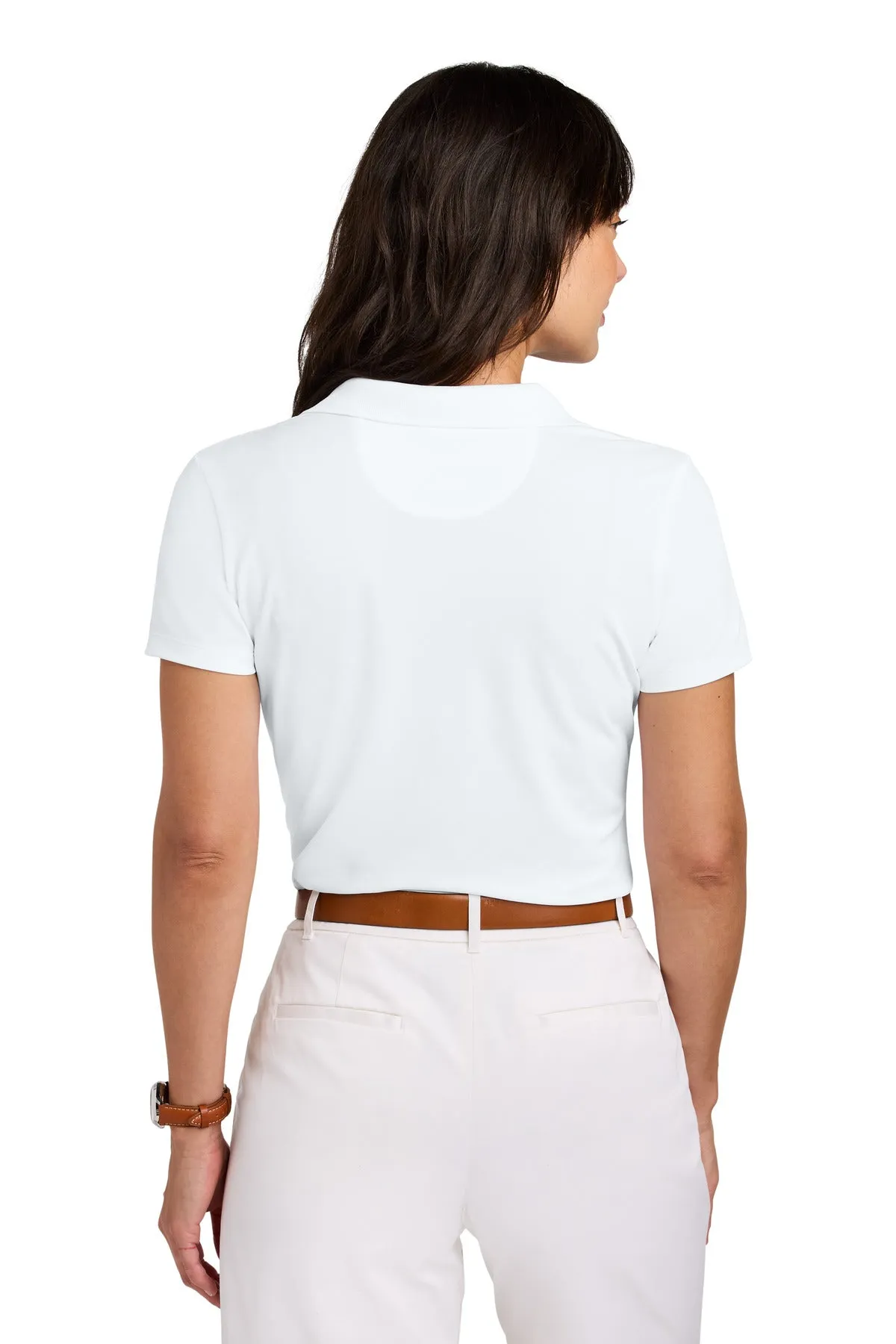 Brooks Brothers Women's Mesh Pique Performance Polo BB18221 White
