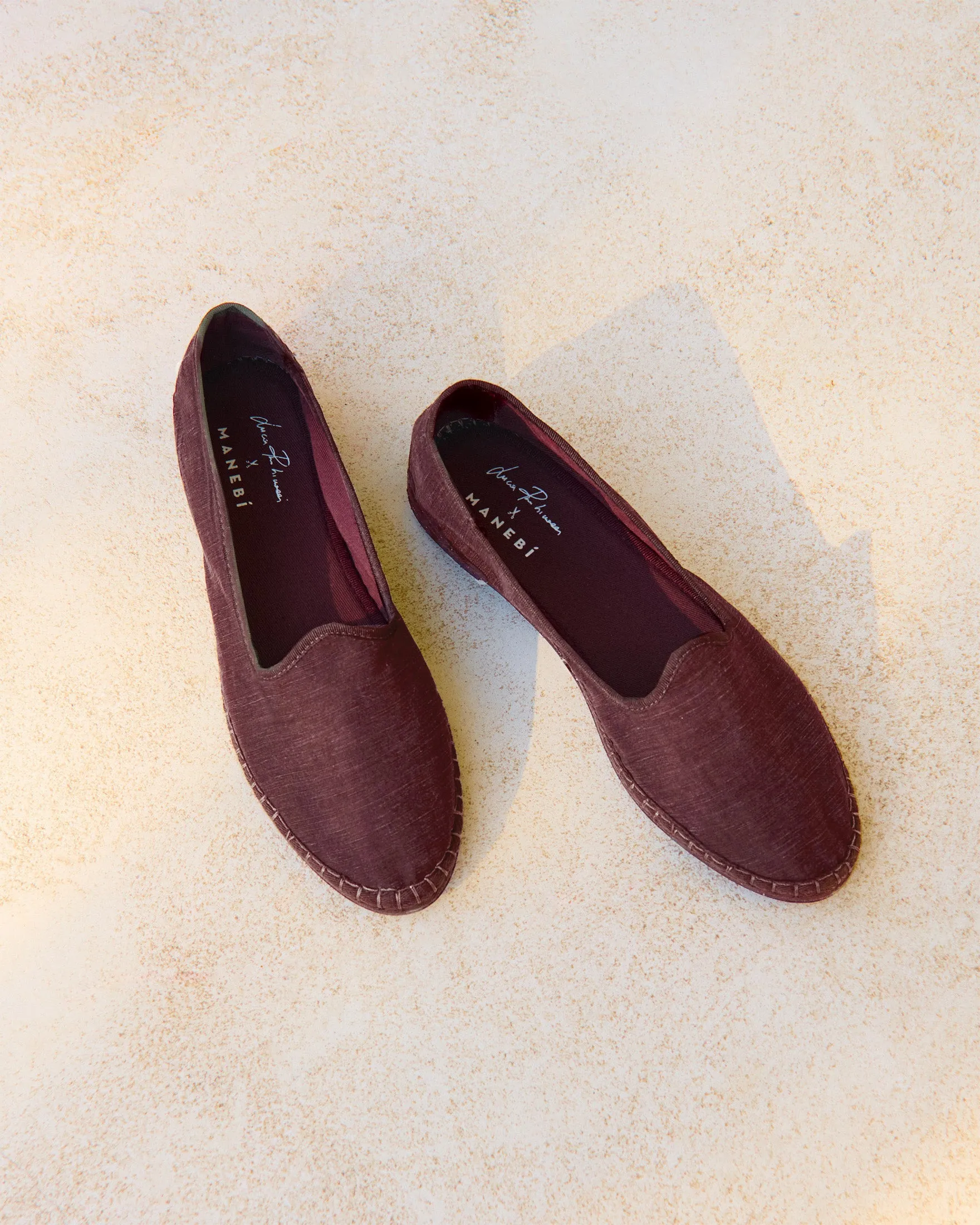Brummel Lyocell Linen Blend Slippers - Q80VM - Luca Rubinacci x Manebí Wine