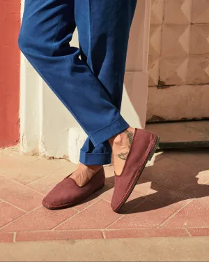 Brummel Lyocell Linen Blend Slippers - Q80VM - Luca Rubinacci x Manebí Wine