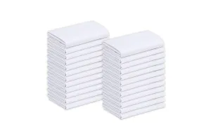 Bulk Pack of 100 Polycotton Pillowcase White T-200 Perfect for Physical Therapy Clinics, Hotels, Camps (100)