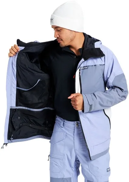 Burton Frostner Jacket Mens - Foxglove/Gray/Stout White