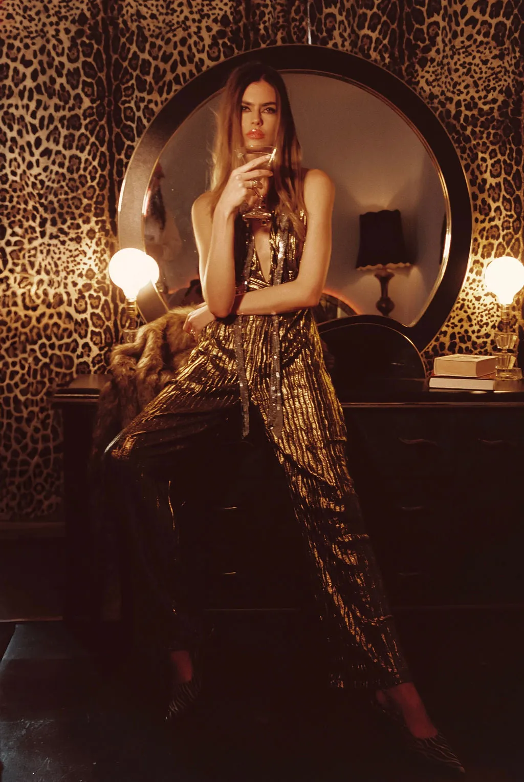 Camilla Pleated Gold Jumpsuit