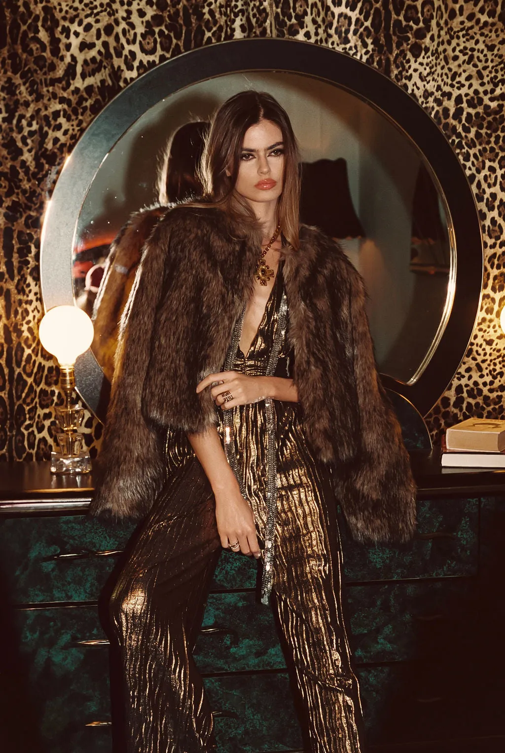 Camilla Pleated Gold Jumpsuit