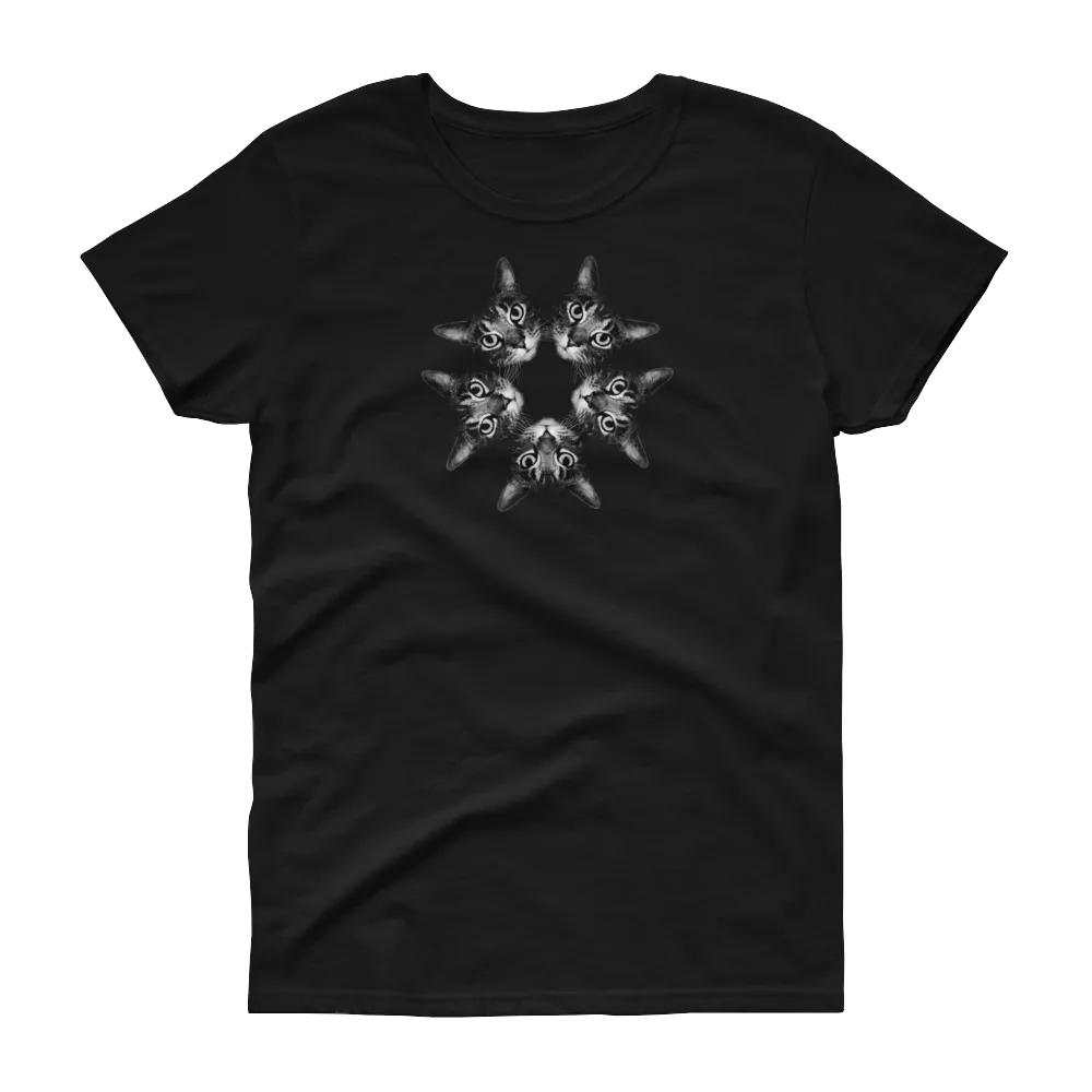 CAT STAR PENTAGRAM Women's short sleeve t-shirt