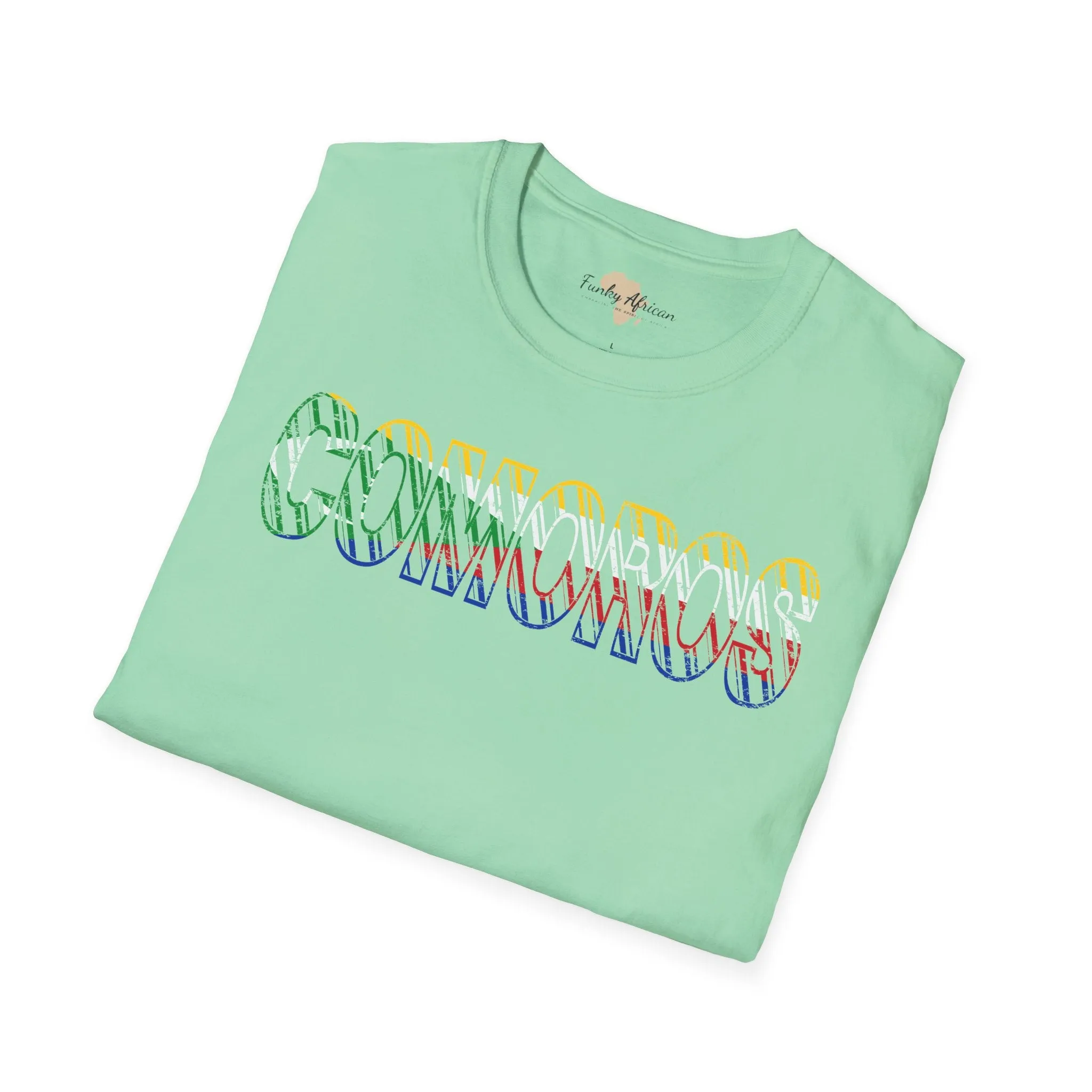 Comoros text unisex softstyle tee