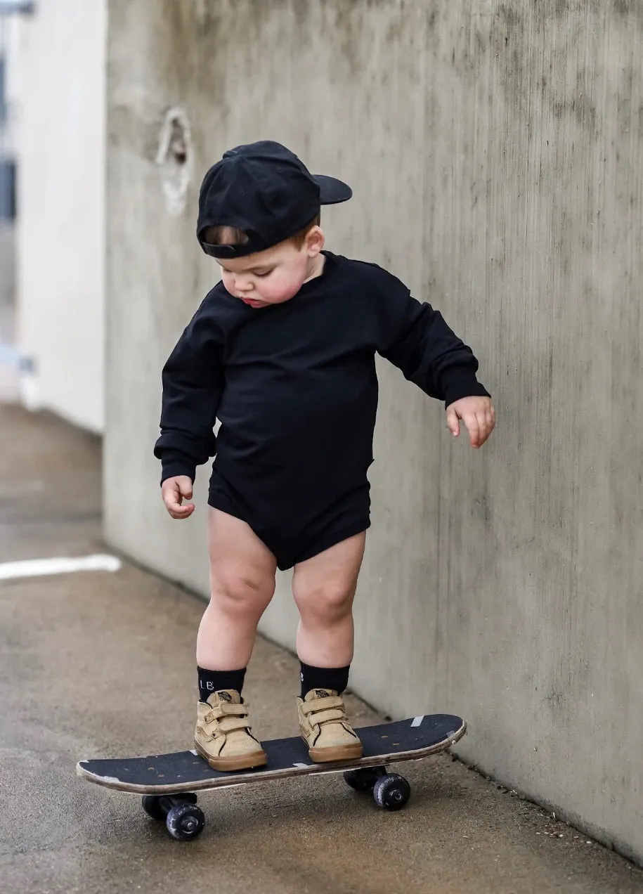 CREWNECK ONEPIECE - BLACK