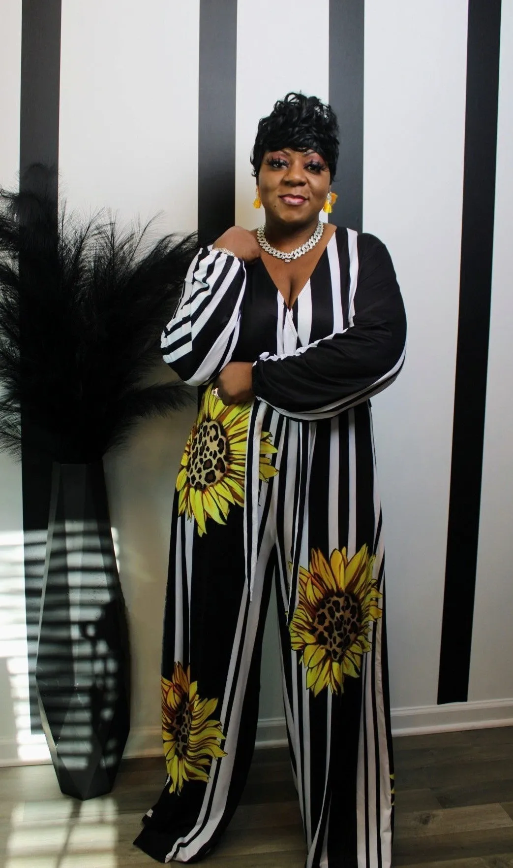 Earn Ur'  Stripes Jumpsuit