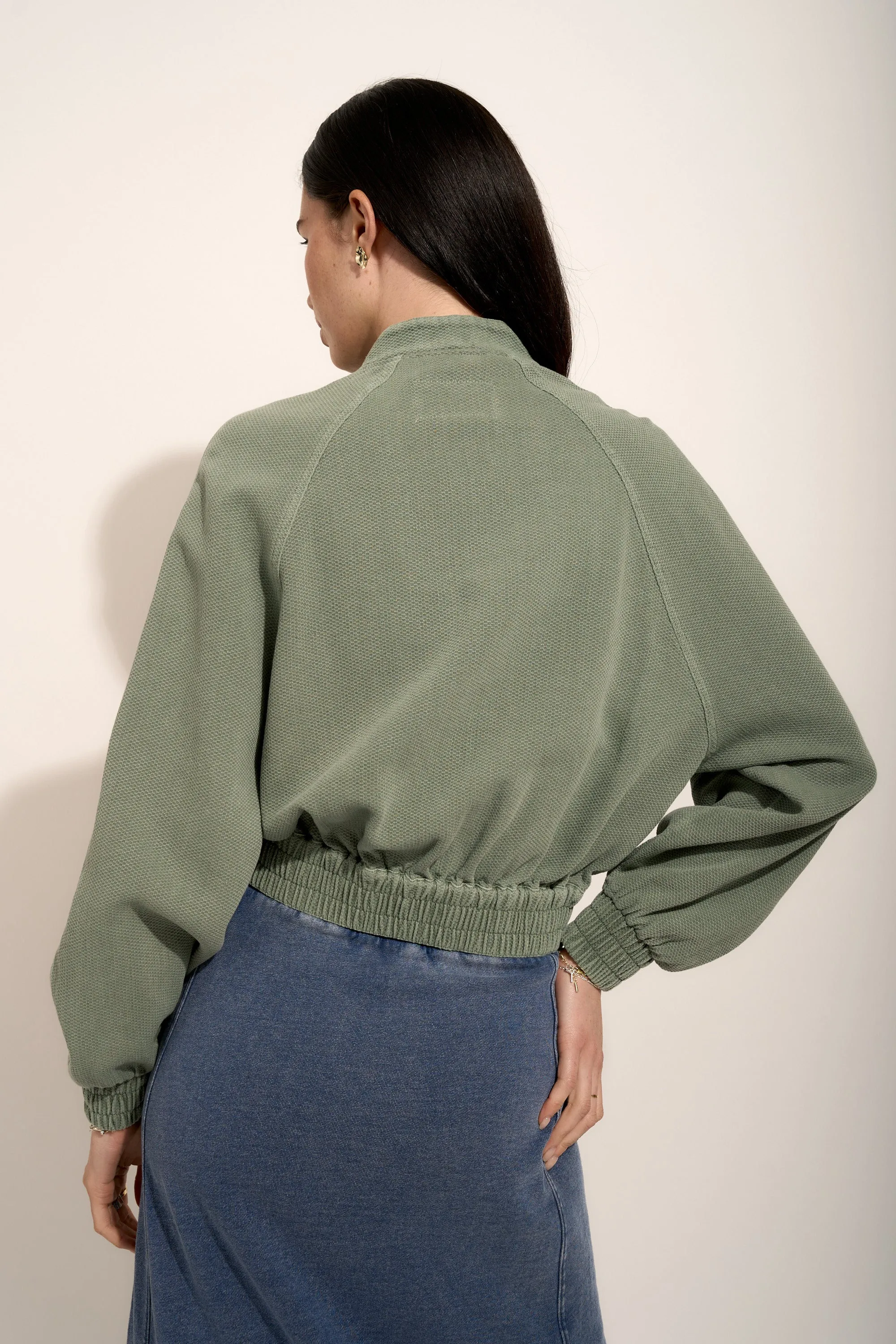 Elementary Blair Textured Bomber Jacket