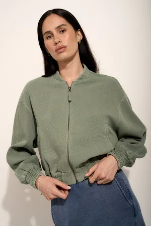 Elementary Blair Textured Bomber Jacket