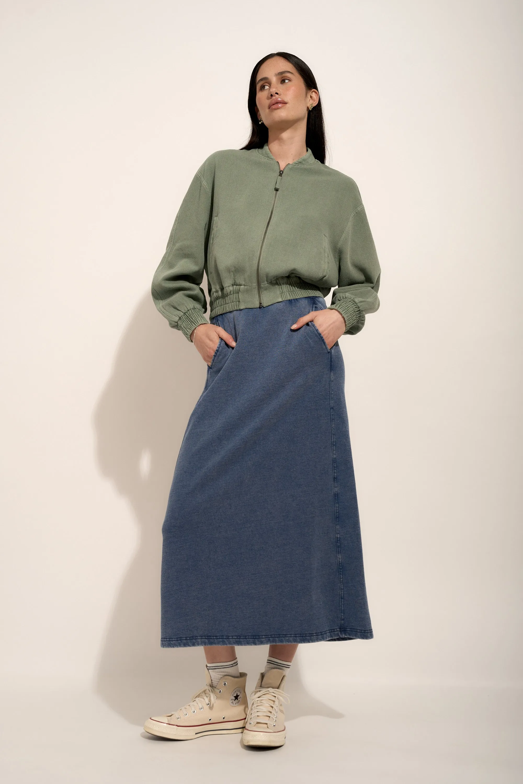 Elementary Blair Textured Bomber Jacket