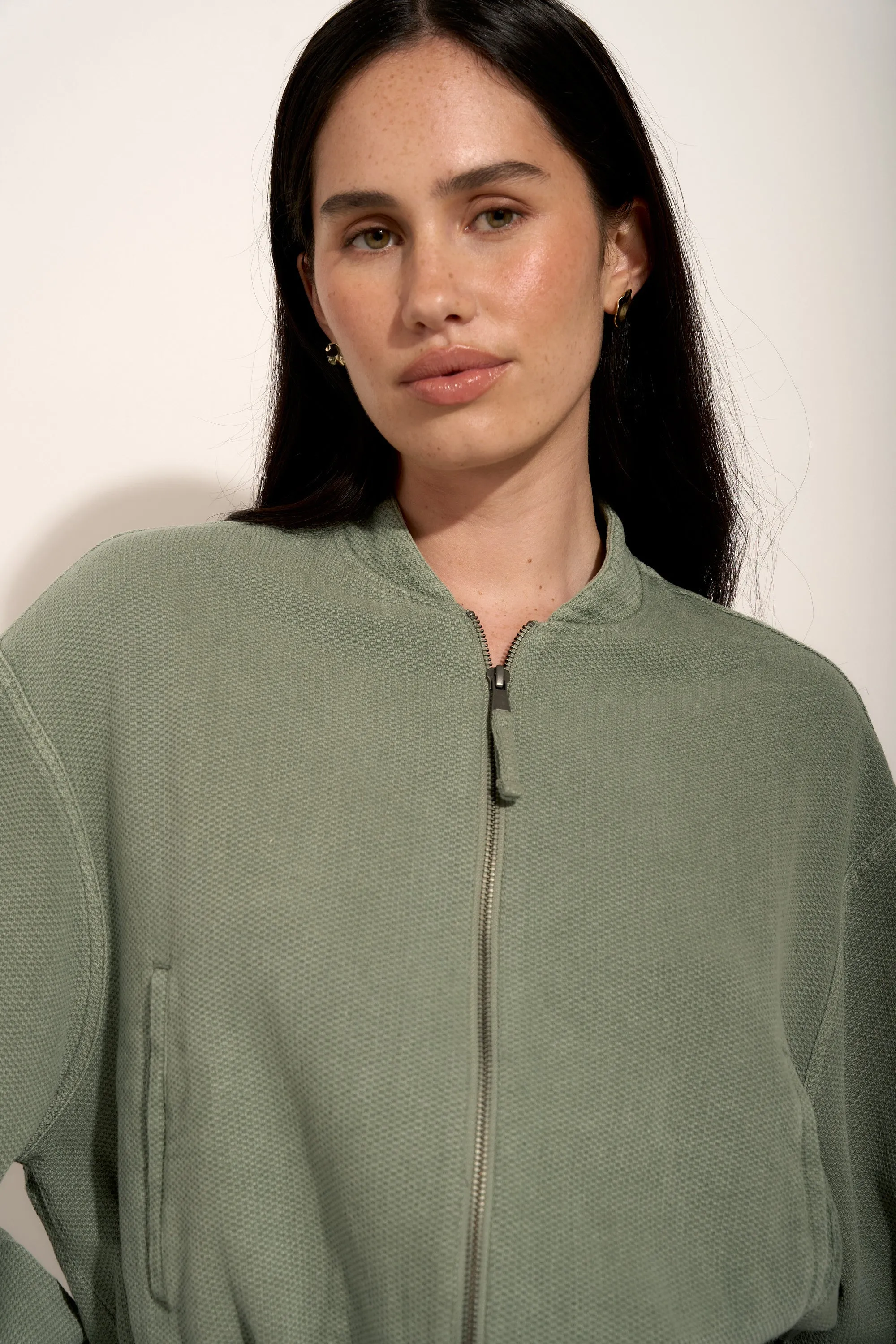 Elementary Blair Textured Bomber Jacket
