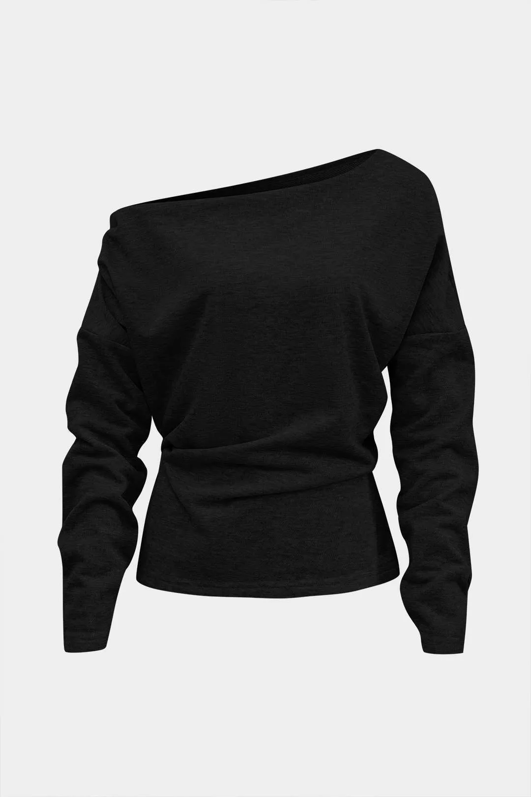 Ella - Bold Asymmetrical Style Woman's Long Sleeve T Shirt