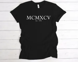 Est 1995 Roman Numerals Birthday T-Shirt