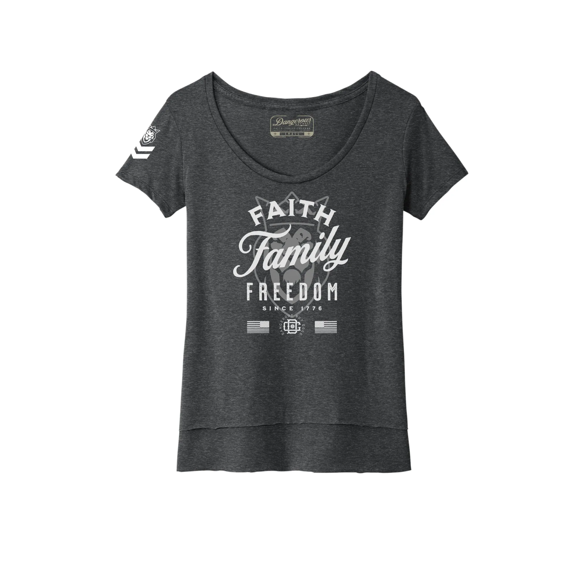 F3 Heather Char Ladies T-Shirt
