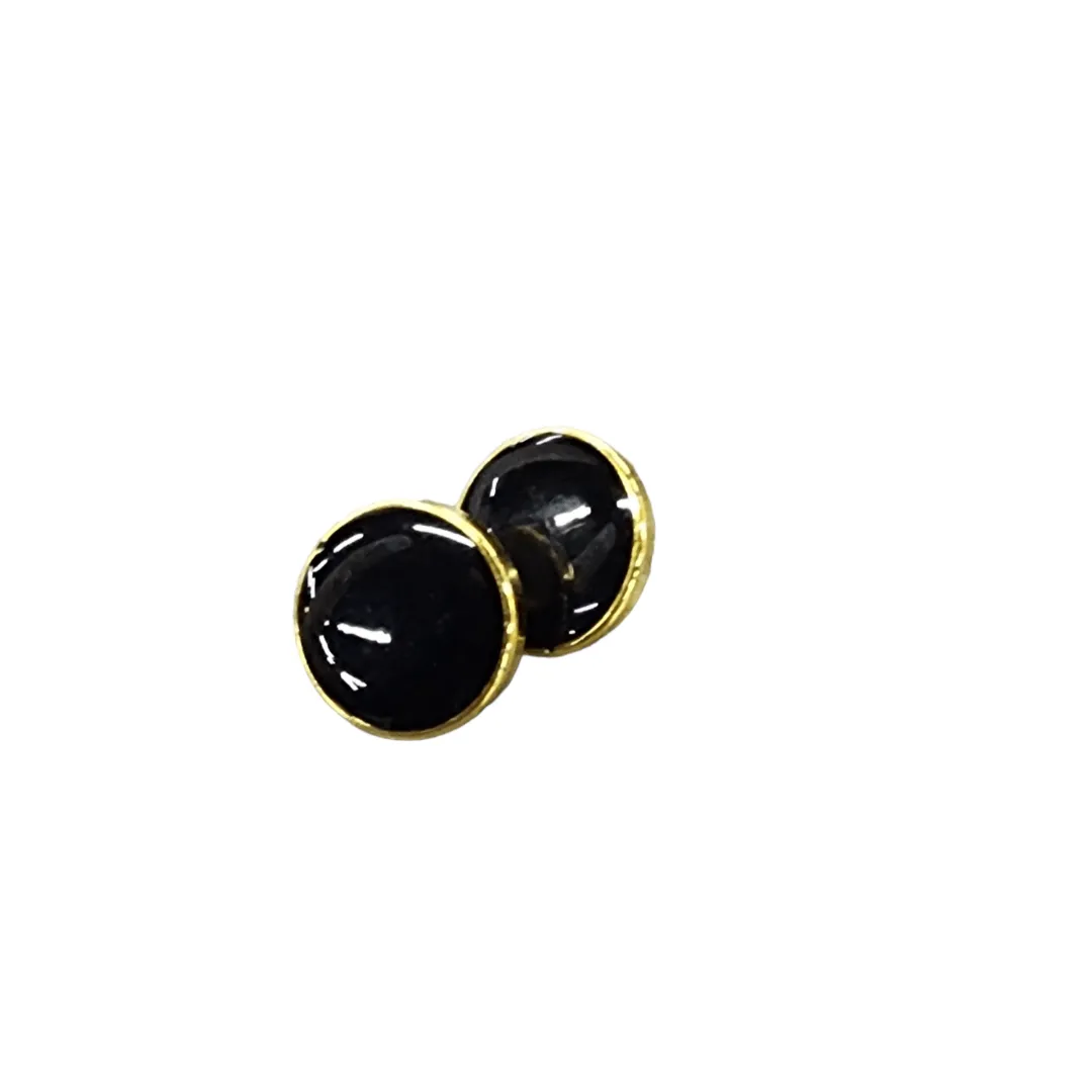 Fancy Button Black & Gold 44185