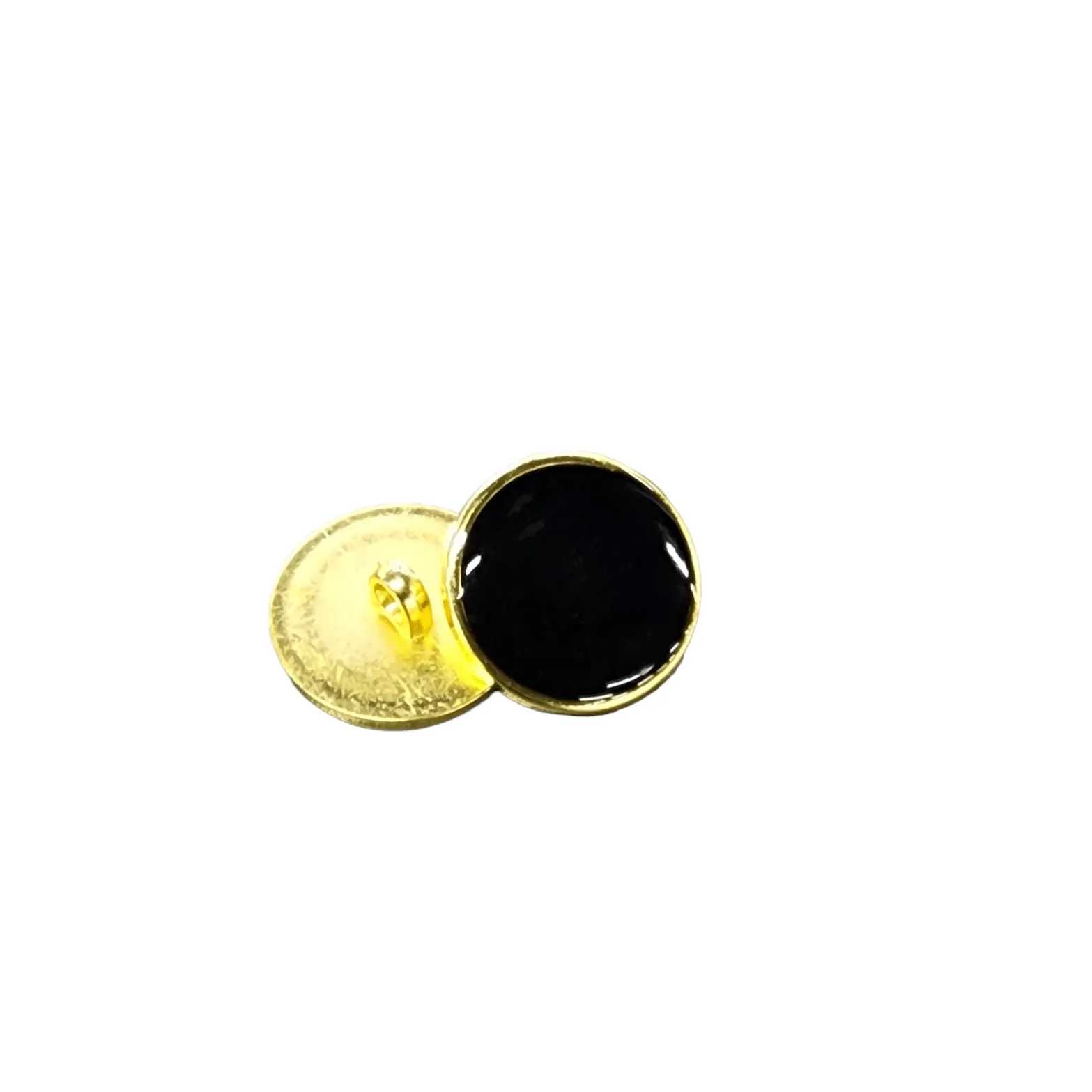 Fancy Button Black & Gold 44185