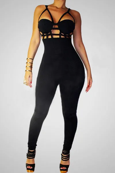 Fashion Jumpsuit Women Brand Camisole Overall Patchwork Boot Cut Overalls Lady Jumpsuits Club Bodysuit S M L