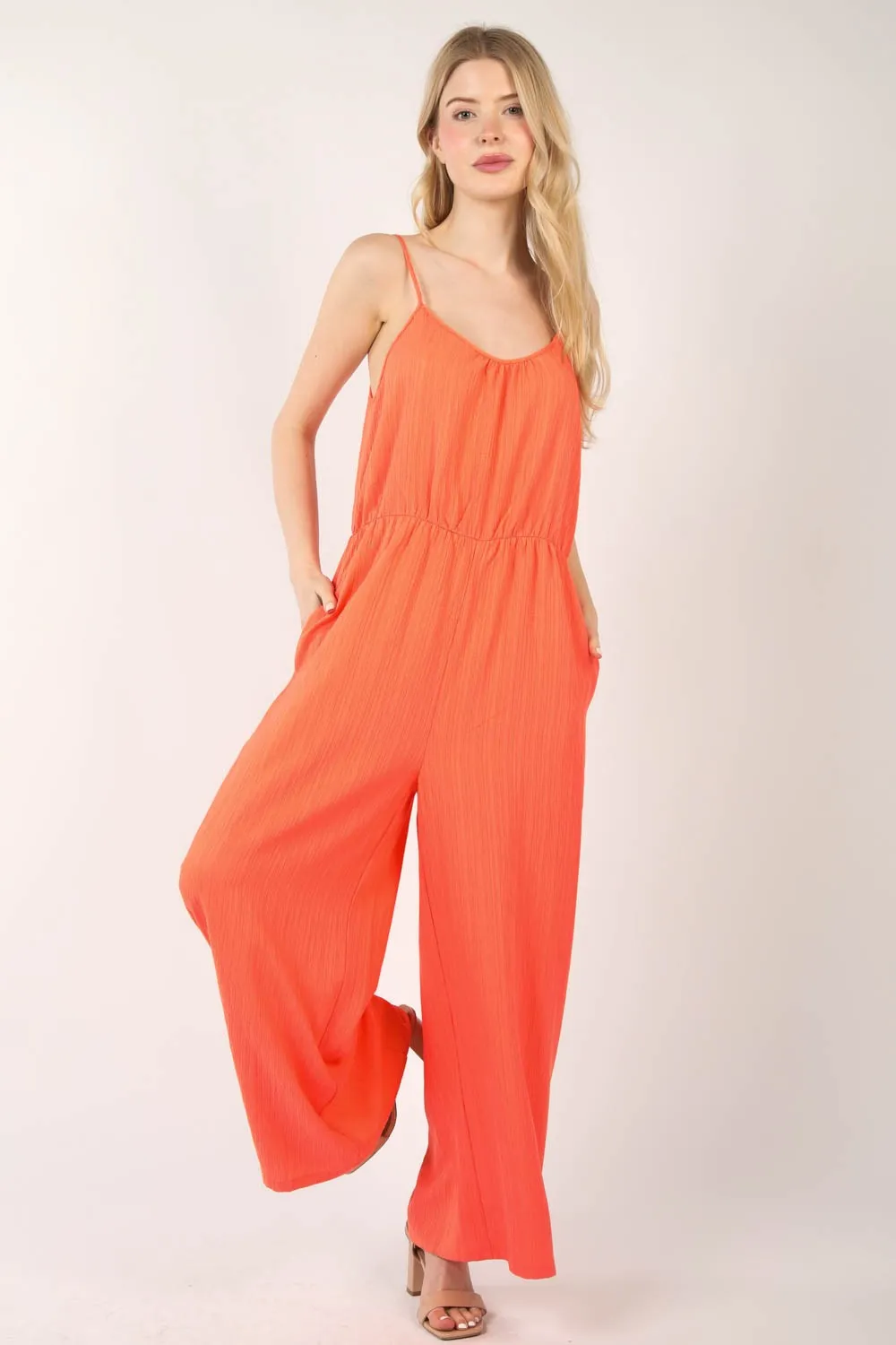 Feeling Real Fancy Wide Leg Sleeveless Jumpsuit - Final Sale