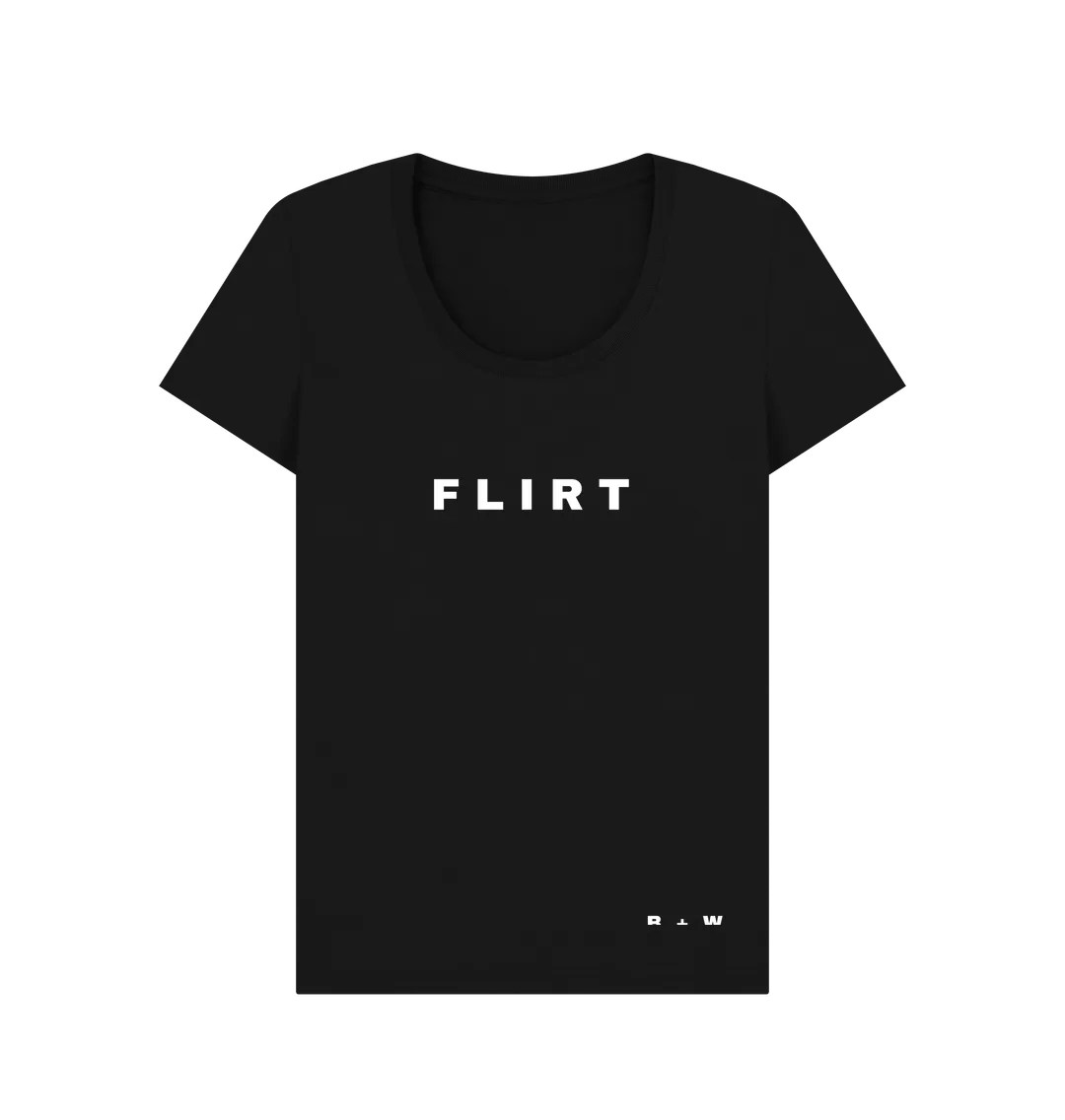 Flirt Scoop Neck Tee (White/Spaced)