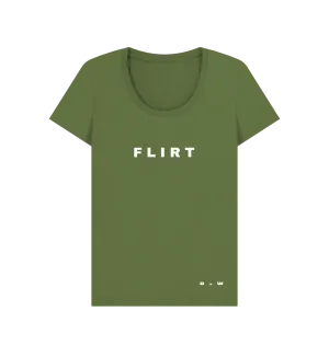 Flirt Scoop Neck Tee (White/Spaced)