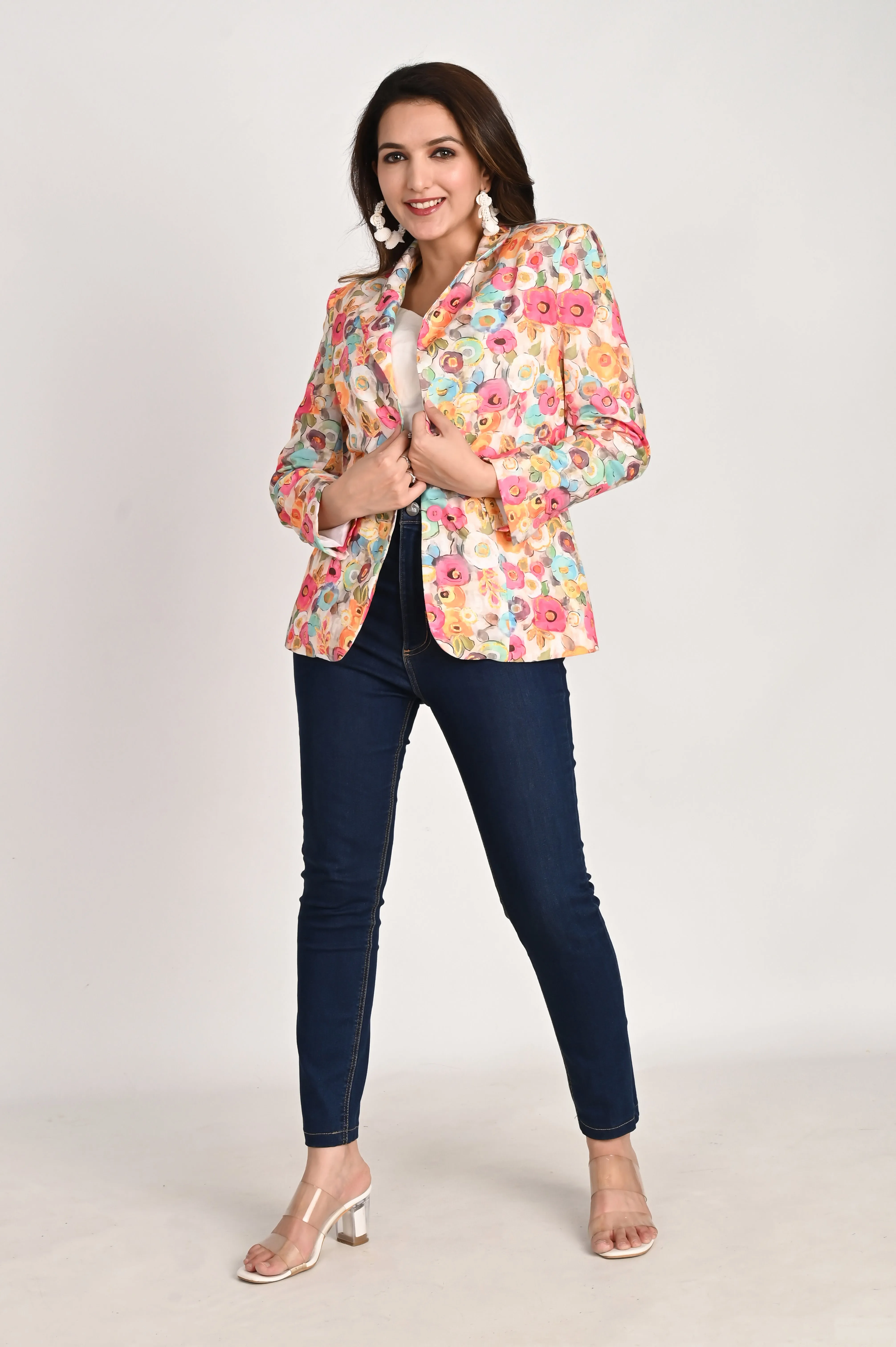 Floral Symphony Multicolor Blazer