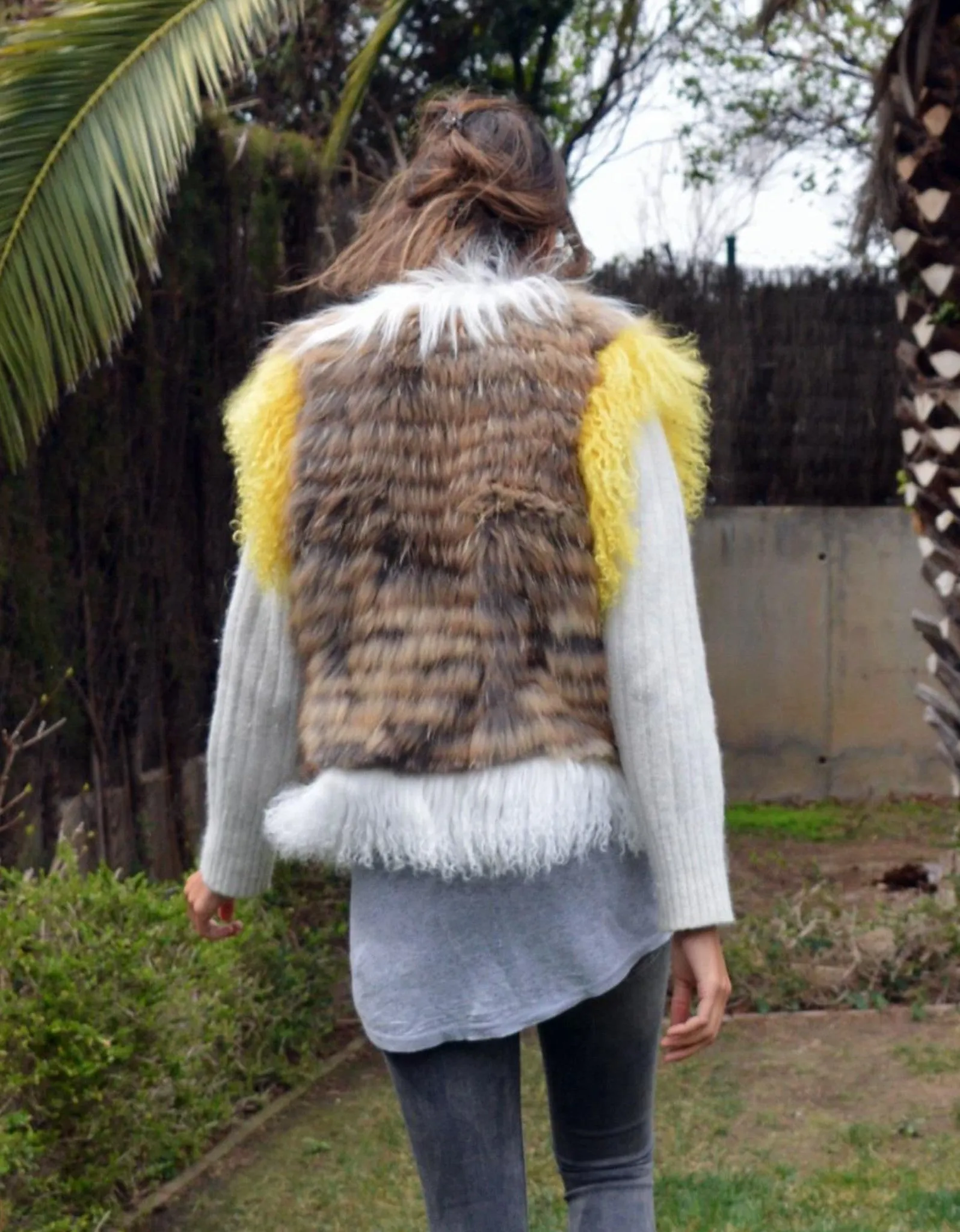 Fur Vest w/ Multi Color Fur Combo