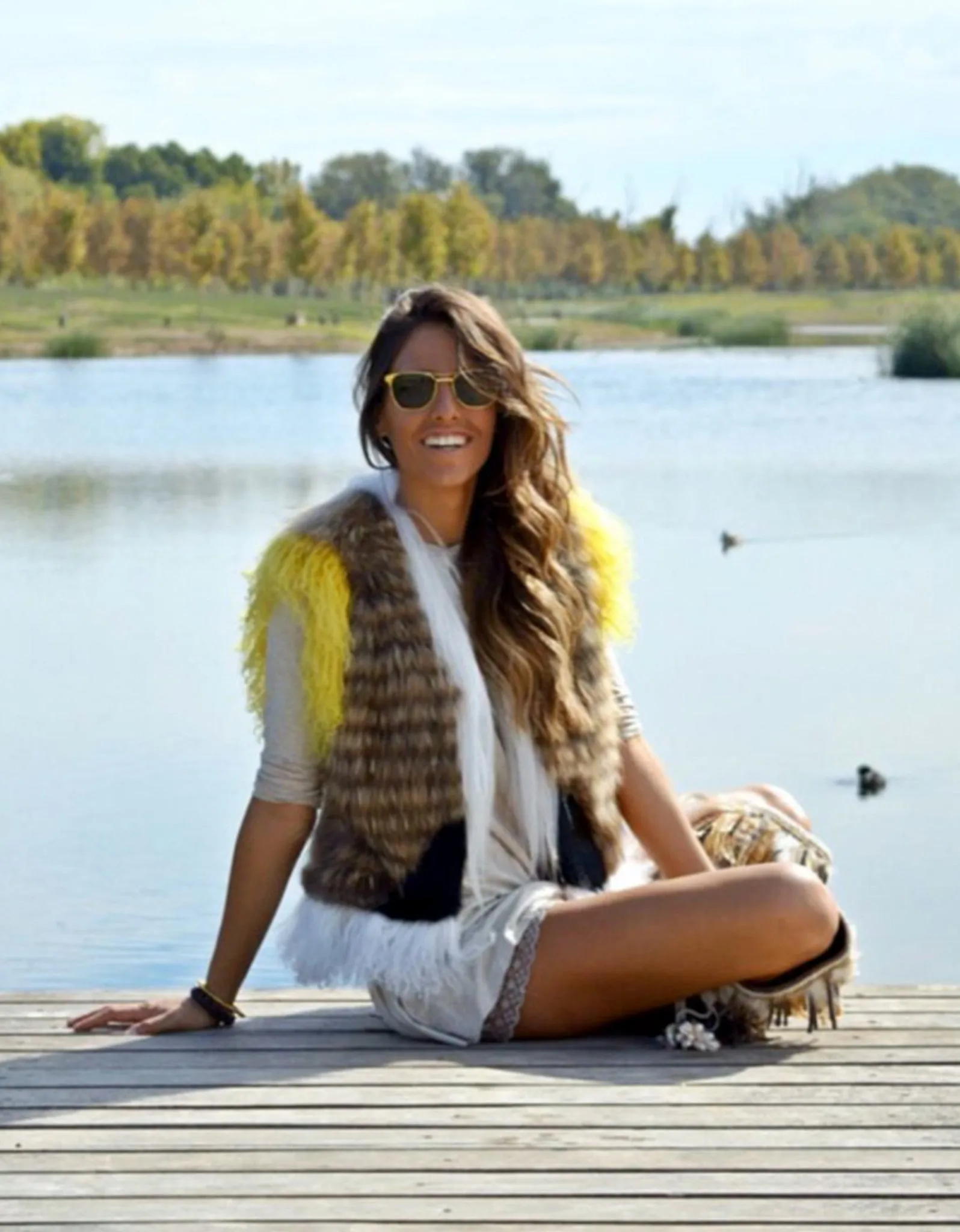 Fur Vest w/ Multi Color Fur Combo